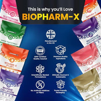 Biopharm-X Vitamin D3 & K2 MK7 5000IU / 100µg - 120 Easy to Swallow Tablets (4 Month Supply) High Strength D3 and K2 Supplement - Manufactured in The UK by BioPharmX
