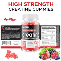 Gaelikine Creatine Gummies Max 5000mg for Men & Women, Creatine Monohydrate Gummies Plus L-Taurine, B12 & B6 for Muscle Growth, Pre Workout Supplement, Berry Flavor, Vegan