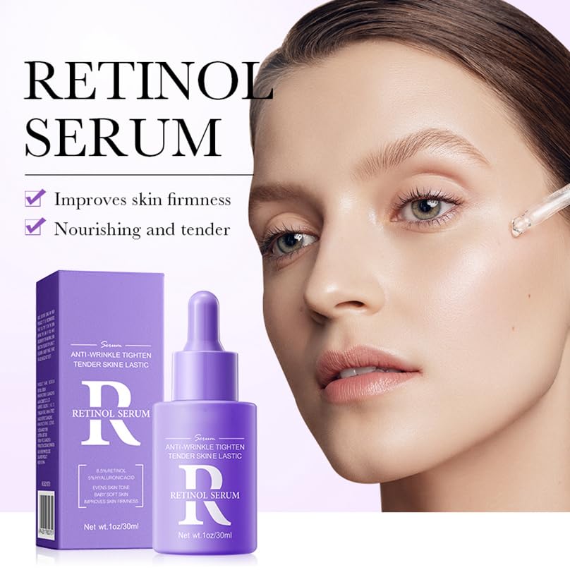 YUYUE-YY Retinol Serum, Anti Aging Retinol Serum for Face & Neck, Cream Serum for Smoothing Fine Lines and Skin Brightening, Anti Wrinkle Serum for Skin Repair, Acne, Scar, Dark Spot, Fine Line and Wrinkles