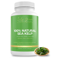 Lily Green Supplements Lily Green Organic Sea Kelp | 500mg Per Serving Thyroid Support Supplement | 435mcg of Iodine Supplement per Capsule | Non-GMO & No Artificial Fillers Cognitive Supplements | 90 Capsules | Made in UK