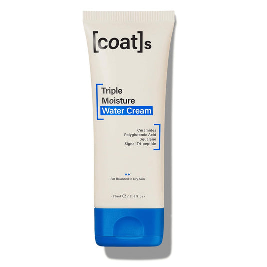 COATS Coats Triple Moisture Water Cream – Lightweight, Oil-Free Face Moisturizer – Protects the Skin Barrier for Long-Lasting Hydration – Dermatologically Approved, Designed for Teens + Young Skin – 75ml