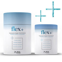 Pura Powdered Collagen Supplement (Flex +) | Hydrolysed Collagen Peptides with Vitamin C & Manganese | 284g (28 Servings)