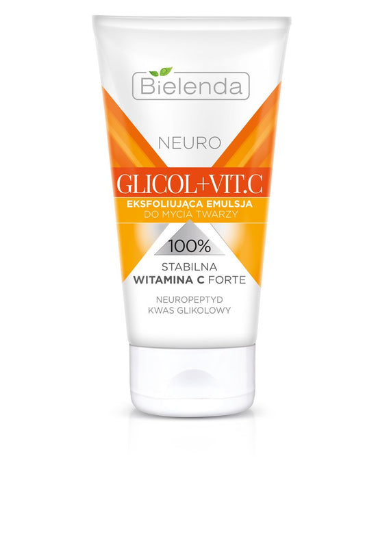 Bielenda Neuro Glicol and Vit C Exfoliating Cleansing Emulsion 150ml