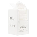 Isoclean ISOCLEAN Soft Cotton Disposable Face Towel – Textured Dry Wipes for Makeup Removal & Facial Cleansing – Ultra Absorbent, Dual-Texture Face Cloth for Sensitive Skin, No Fragrance - Box of 60