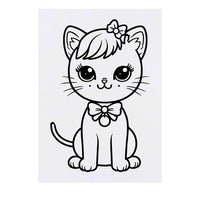 Azeeda 'Cute Kitty' Temporary Tattoo - Water Resistant, Skin-Safe, Non-Toxic Transfer (TO00078247)