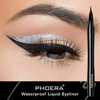 Phoera AQUAPURITY PHOERA® WATERPROOF LIQUID EYELINER PEN BROWN BLACK AND 4 MORE COLOURS SMUDGE PROOF EYE LINER LONG LASTING MAKEUP COSMETICS UK (103 DARK BLUE)