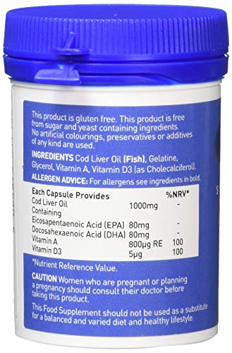 Valupak Cod Liver Oil Capsules High Strength 1000mg 30 Capsules