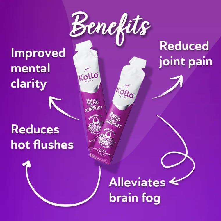 Kollo Menopause Supplements Liquid, Essential Vitamins and Minerals Vitamin D3 B9 B6 Menopause Relief for Energy, Balance, and Vitality-Pack of 42