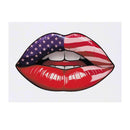 Azeeda 'American Flag Lips' Temporary Tattoo - Water Resistant, Skin-Safe, Non-Toxic Transfer (TO00083971)