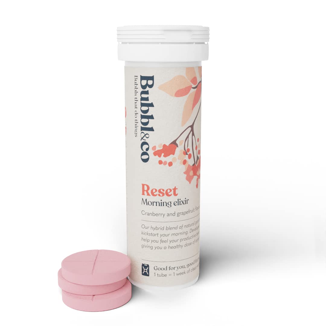Bubbl & Co Reset Morning Elixir | Replace Your Morning Coffee | Plant Extracts, Amino Acids, Added Vitamins, Natural Caffeine (10 Drinks)