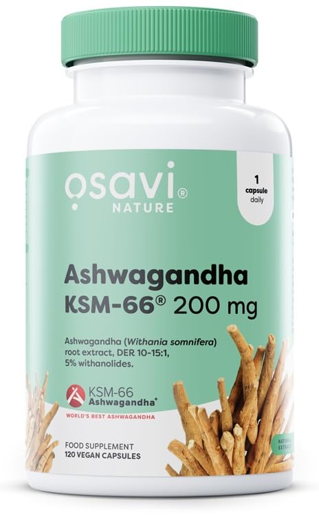 OSAVI Osavi Ashwagandha KSM-66, 200mg - 120 vegan caps