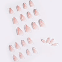 Angivlga Press On Nails Long Coffin Bellarine Tapered full coverage glossy false Nails, Fake Arcylic press on nails hand manicure for women (French)
