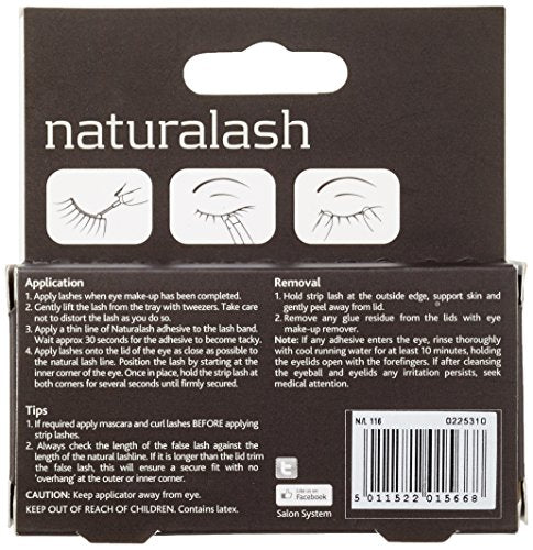 Salon System Naturalash Quick and Easy Re-Usable Black 116 Lashes