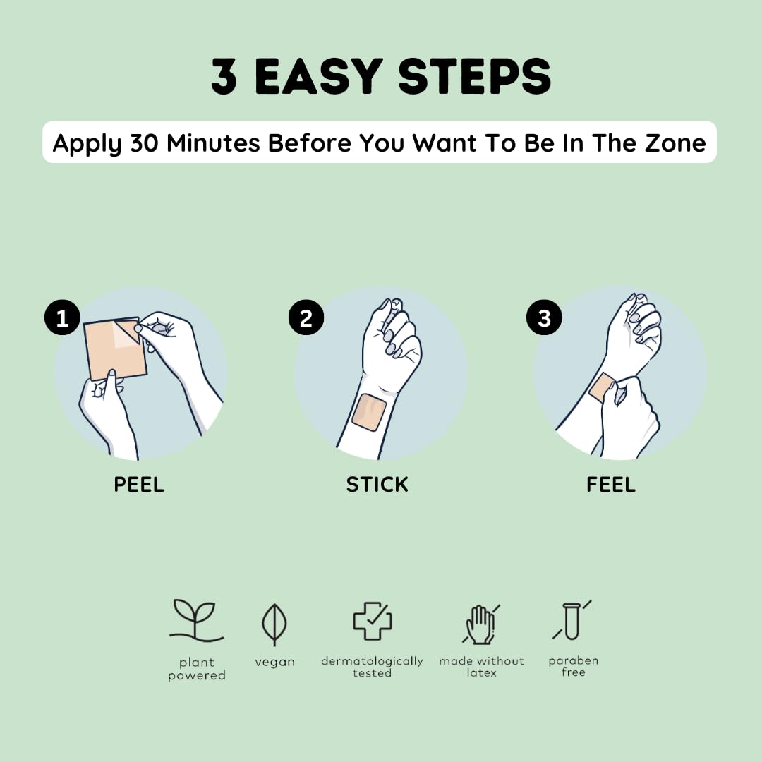 The Patch Collection® - Ultimate Focus & Clarity Patch for Improved Brain Function, Sharpness, Memory | Ginkgo Biloba, Green Tea, B-Vitamins, Magnesium | 8 Hour Focus | Vegan & Latex Free (Pack of 15)