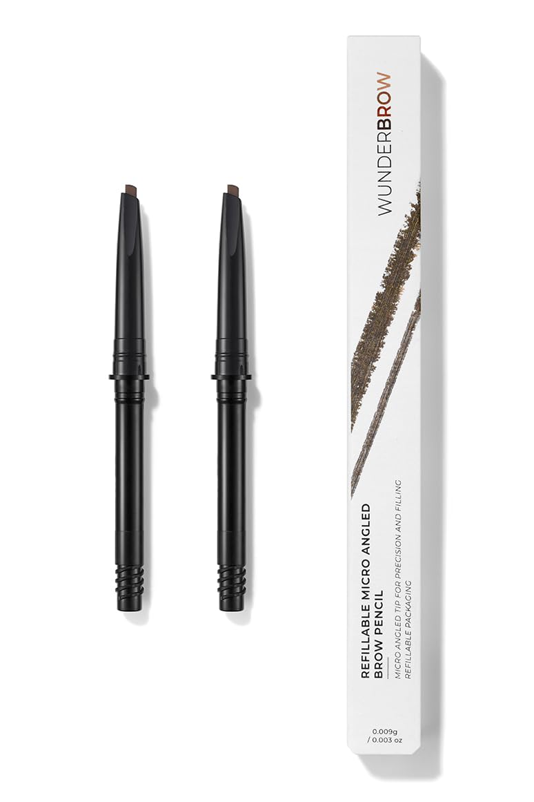 WUNDERBROW Micro-Sculpt Refillable Brow Pencil Refills, Includes 2 Refillable Cartridge's (Black/Brown)