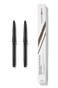WUNDERBROW Micro-Sculpt Refillable Brow Pencil Refills, Includes 2 Refillable Cartridge's (Black/Brown)