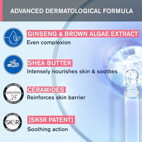 Uriage Roséliane Anti-Redness Face Mask 40ml - Soothes Sensitive Skin Prone to Redness - Creamy Moisturizing Mask With Ginseng - Long-Lasting Comfort - Floral Scent - Non-Comedogenic