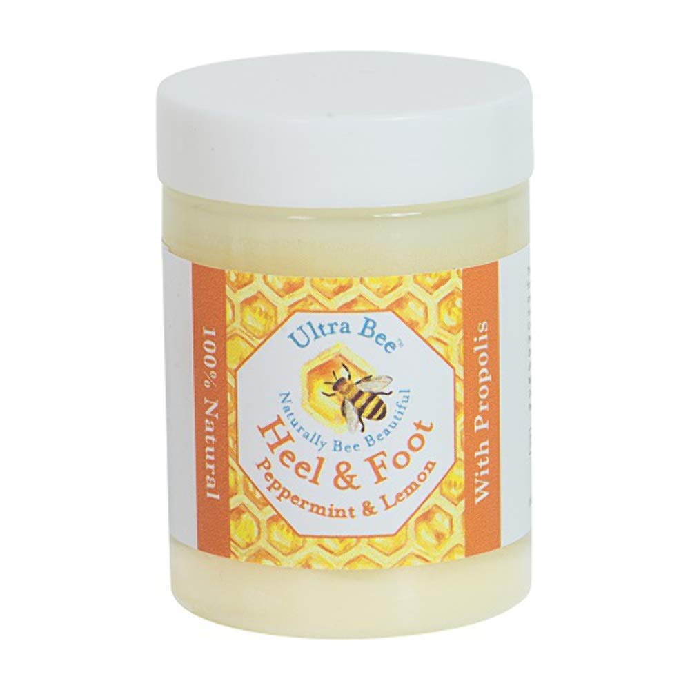 Ultra Bee 100% Natural Dry Heel & Foot Balm Honey, Propolis & Peppermint 100ml - Handmade