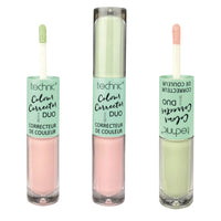 Technic Colour Corrector Concealer Duo Correct Cover Conceal Blemish Correcting (Green/Pink)