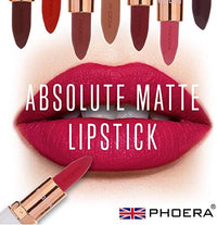 Phoera AQUAPURITY PHOERA ABSOLUTE VELVET MATTE LIPSTICK LONG LASTING WATERPROOF PIGMENT MAKEUP UK (107 Berry)
