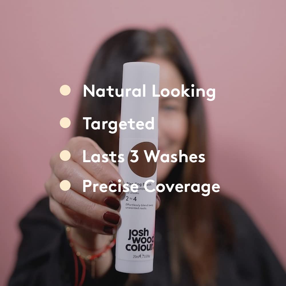 Josh Wood Colour Josh Wood Blending Brush (Dark Blonde) - Grey Root Touch Up Brush to Cover Regrowth in between Colouring - Instant Coverage - Lasts Up to 3 Washes - Vegan (20ml)