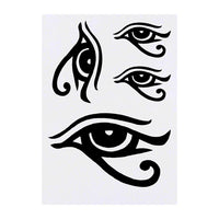 Azeeda 4 x 'Eye of Horus' Temporary Tattoos - Water Resistant, Skin-Safe, Non-Toxic Transfers, Mixed Sizes (TO00042801)