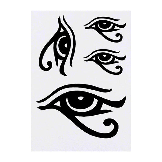 Azeeda 4 x 'Eye of Horus' Temporary Tattoos - Water Resistant, Skin-Safe, Non-Toxic Transfers, Mixed Sizes (TO00042801)