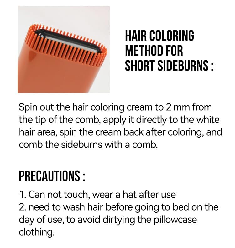 Generic Long-Lasting Temporary Hair Colour Brush, 20g (Dark Brown)