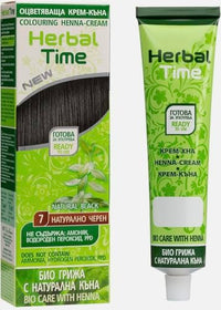 Generic Henna Natural Cream Color Natural Black Nº 7 | Henna Coloring Cream with Nettle Extract | Gray Hair Cover | Ammonia Free, Sulfates Free, Parabens Free | 75 ml