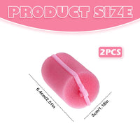 AKSIQIOL 16 Pcs Foam Sponge Hair Rollers, Large Pink Soft Curlers for Women & Girls, Flexible Sleeping Curlers, DIY Hair Styling Tools, 30mm Size