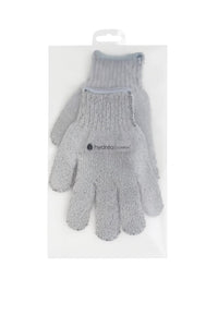 Hydrea London Exfoliating Gloves - Carbonised Bamboo Face Exfoliator & Body Scrubber for Men & Women - Deep-Cleansing & Smoothing Shower Mitt Exfoliant - Charcoal Facial Bath Scrub for Skincare