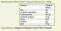 Golden Greens Organic Prebiotic Inulin Fibre 250g