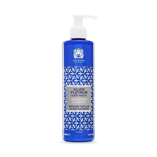 Valquer Profesional Valquer Silver Platinum Mask that perfects the color for bleached, white, gray and silver hair. To conditioning, nourishing and repairing the hair, it neutralize the yellowish/orange colors. 300 ml