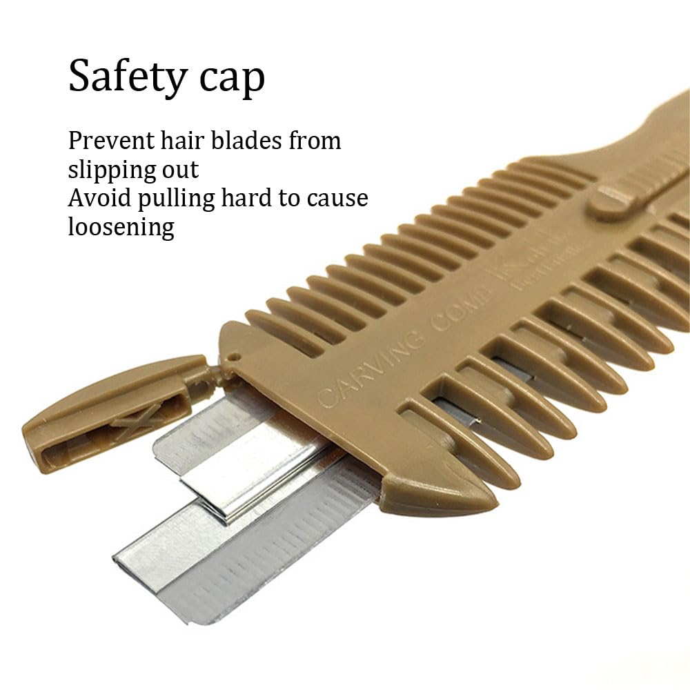 KAEGOUSY 2-in-1 Dual Side Hair Thinning Comb Razor Dual Side Hair Thinning Comb Hair Razor Comb Hair Cutter Comb for Hair Cutting and Styling