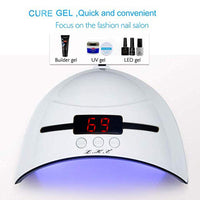 LKE LED UV Nail Lamps for Gel Nail Polish Nail Dryer Curing Lamp with 3 Timers Auto Sensor LED Digital Display USB Plug Carry Convenient