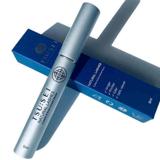 TSU:SEI Health and Beauty TSU:SEI Natural Lashes Eyelash Growth Serum for Longer, Fuller, Thicker Lashes | XL 6ml – 6 Months Supply | Lash Serum with Biotin & Peptides for Growth and Thickness | Prostaglandin-Free Lash Serum
