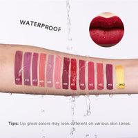 ieron Lip Stains 3pcs Lip Glosses Lip Matte Long Lasting Water-resistant Anti-stick with Gloden Gift Box for Lip Make-up Beauty - Purple Series