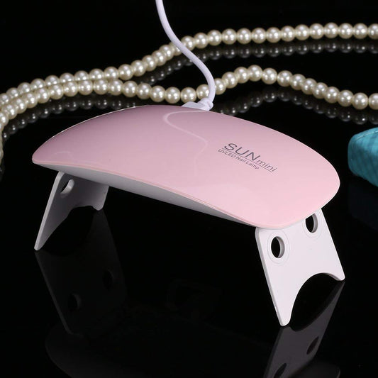 eKartZ SUNmini 6W LED UV Nail Dryer Curing Lamp Light Portable Quick Drying Manicure/Pedicure 2 Timing Setting 45s/60s UV LAMP with USB (Pink)