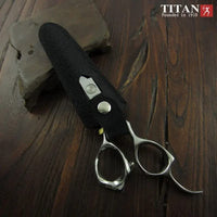 Titan Scissors Titan T3D60 Professional Barber Scissors 6” 440C Japanese Steel Hair Cutting Scissors with Stabilizer, Precision Straight Hairdressing Scissors for Men & Women