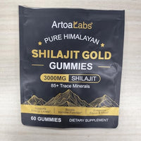 Shilajit Gummies for Men & Women, 60 Chewable Pure Himalayan Shilajit Gummies Gold Supplement - Rich in Ashwagandha, Fulvic Acid & 85+ Trace Minerals, Supports Energy & Immunity, Vegan