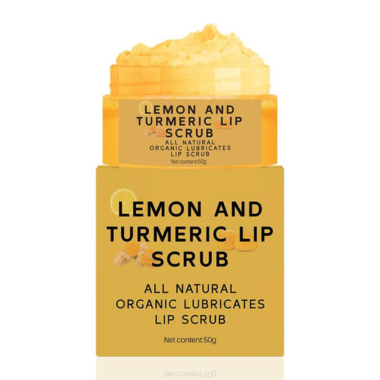 IZBEAUVO Turmeric Lip Scrub Exfoliator, Vitamin C Lip Scrub