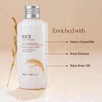 The Face Shop Rice & Ceramide Moisturizing Facetoner Enriched With Rice Extracts To Brighten The Skin Suits All Skin Types, 150 ml