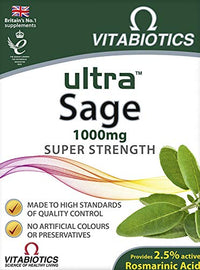 Vitabiotics Ultra Sage Tablets - 30 Count (Pack of 1)