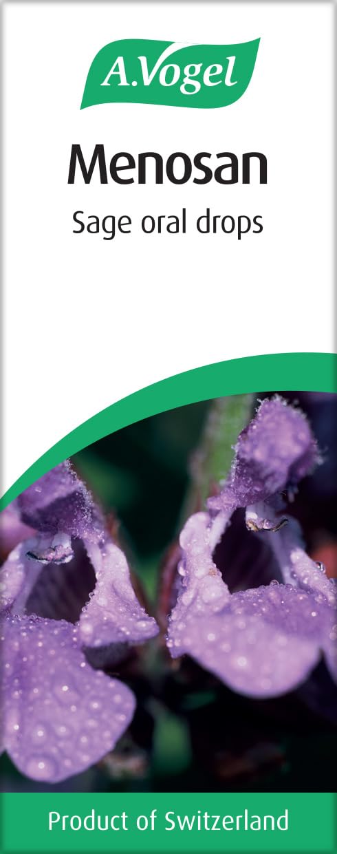 A.Vogel Menosan Sage Drops | Extracts of Organically Grown Fresh Sage | Herbal Food Supplement | Suitable for Vegans | 50ml