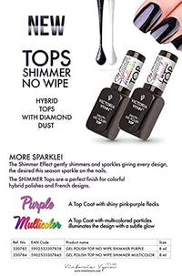 VICTORIA VYNN Victoria Vynn Top Shimmer No Wipe UV Led Gel Polish Nails Soak Off 8ml MULTICOLOUR