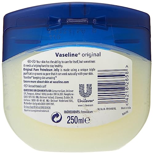 Vaseline Original Pure Petroleum Jelly , Multi, 250 ml (Pack of 1)