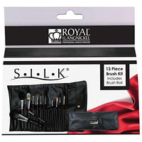 Royal & Langnickel Silk Pro 12-Piece Professional Cosmetic Brush Set in a Faux Leather Zip Close Case