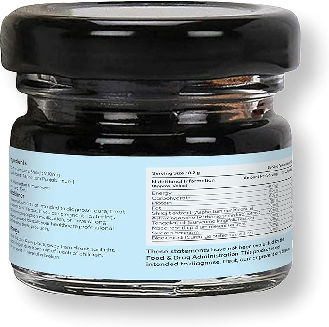 mars by GHC Mars Pure Himalayan Shilajit Resin Powered by Ashwagandha - 15g | Sourced Directly from India | 75%+ Fulvic Acid | Enhances Strength, Stamina & Immunity | Pack of 1