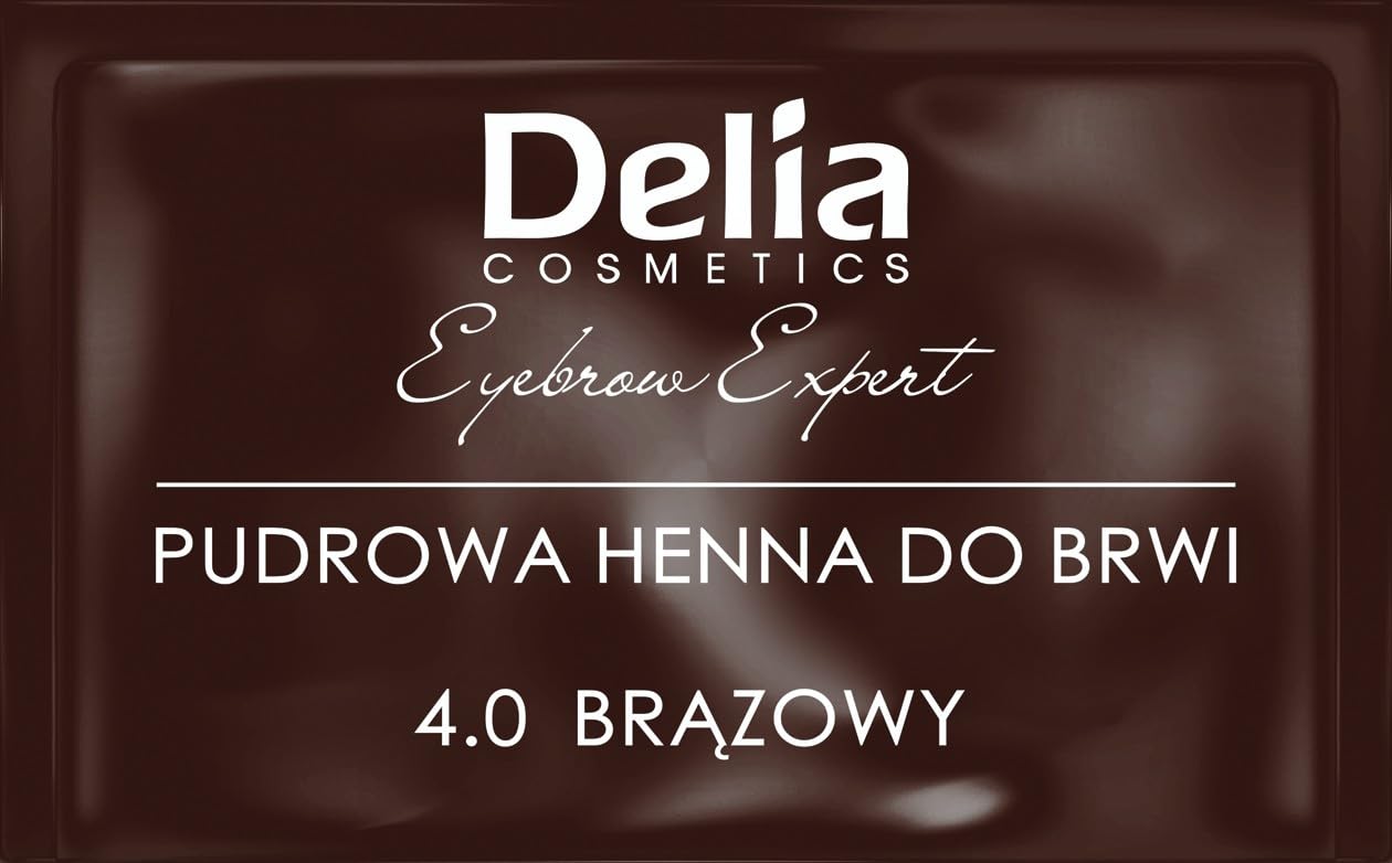 Delia Cosmetics - Powder Eyebrow Tint - LIGHT BROWN - Natural Herbs and Color - Enhanced, Darkened, Thick Brows - 20 Easy Applications / 4 Weeks - Complete Set