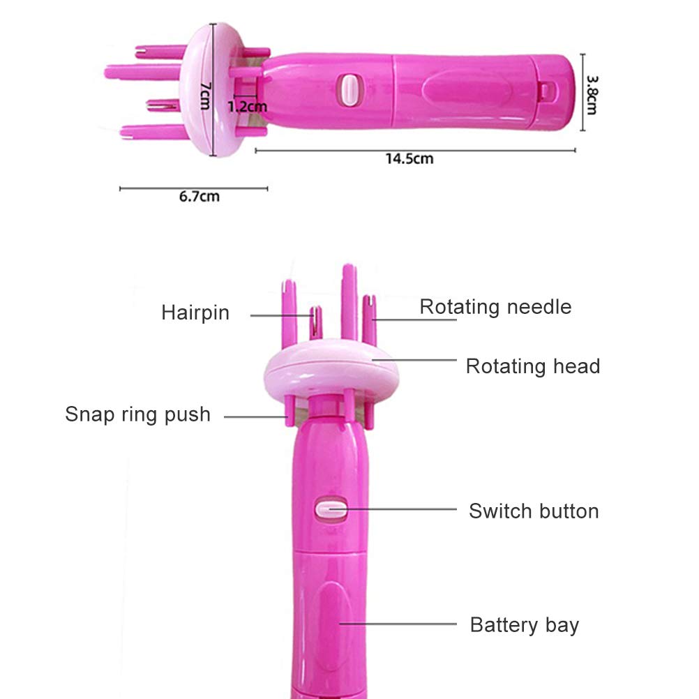 KENANLAN Automatic Hair Braiding Tool, Hair Styling Tools, Hair Braider,Electric Hemp Flowers Hair Braide,Hair Braiding Tool Machine for DIY Hair